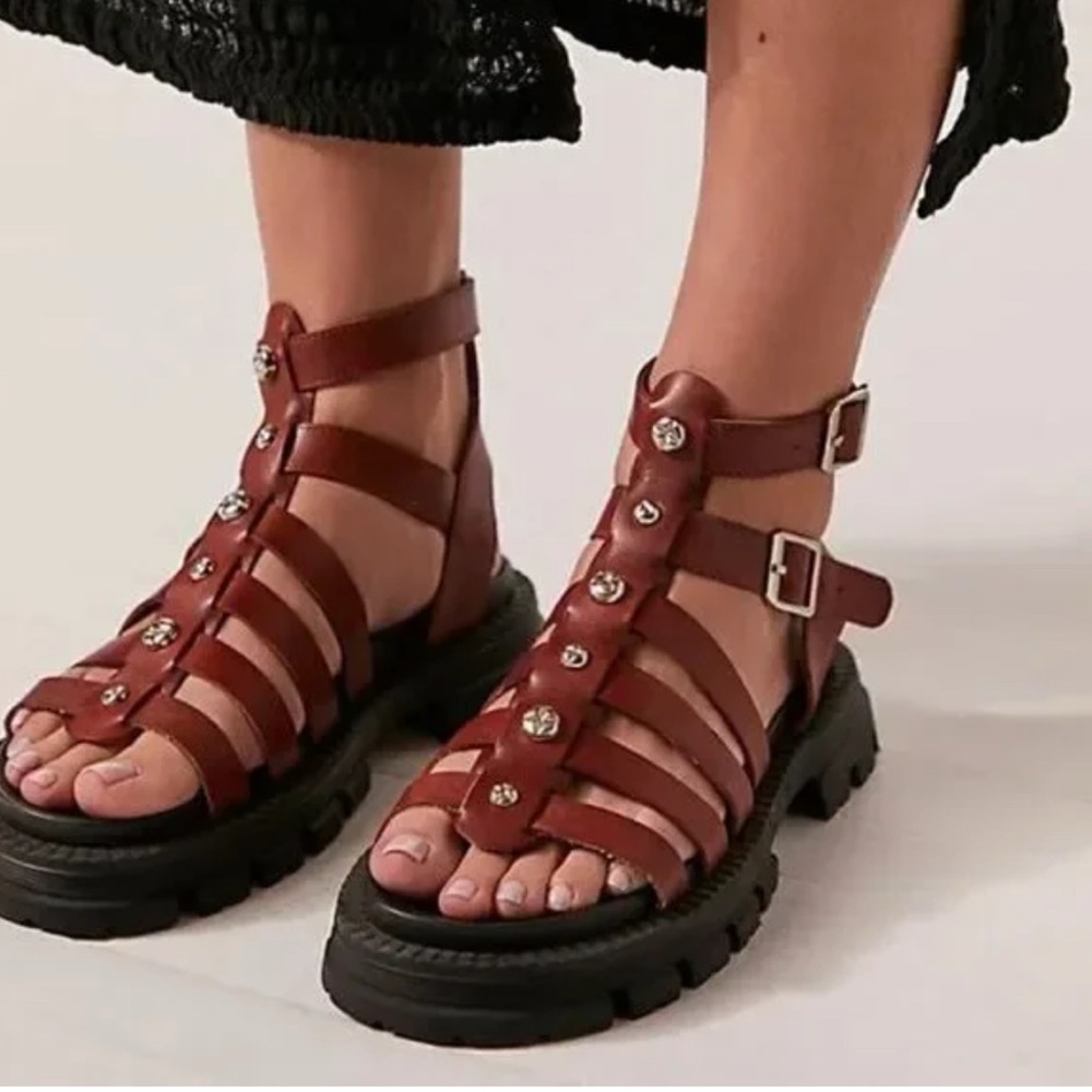 Free People Women's Brown Gladiator Sandals
